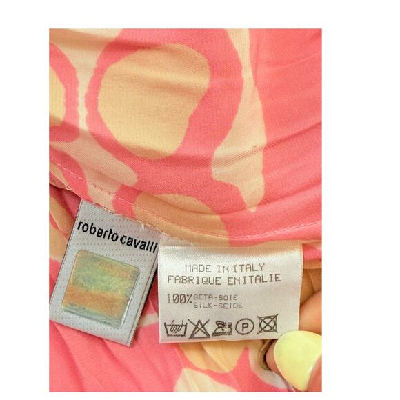 Y2K Roberto Cavalli vintage silk blouse size X - Picture 6 of 8